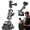 Black Classic, variant on Suction Cup Mount Compatible with Insta360 Action Cameras and Pocket Gimbals Heavy Duty Car Windshield Dashboard Window Camera Holder with Phone Clip 1/4 Aluminum Head for Vlogging Travel Adventure