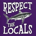 thumbnail image 6 of Wild Bobby Respect The Locals Save Our Oceans Shark Animal Lover Unisex Crewneck Graphic Sweatshirt, Purple, X-Large, 6 of 6