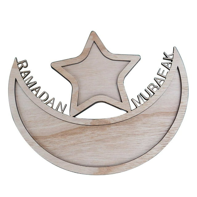 Plateau de Rangement en Bois pour Fournitures de Festival Décorations Maison Colorées Belle Forme de Lune