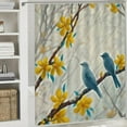 thumbnail image 6 of birds, tree branch, yellow flowers Chic Modern Bathroom Decor shower curtain
 Home Bathtubs Bathroom Curtain Decoration with Hooks, 6 of 7