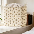 thumbnail image 5 of Fmbmuo with Handles Storage Bag Cloth Foldable for Storage, Art Deco Beige 27.5 x 19.6 in Floral Clothes Basket for Bedroom, 5 of 5