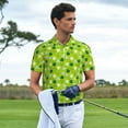 thumbnail image 5 of Balery St Patrick's Day7 Printed Men’s Short Sleeve Polo Shirt, Midweight Men's Shirt,Golf Polo shirts -Large, 5 of 8