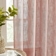 thumbnail image 3 of THD Lynda Faux Linen Textured Semi Sheer Light Filtering Window Rod Pocket Thick Drapery Panels Curtains for Bedroom & Living Room, Pair, 3 of 5