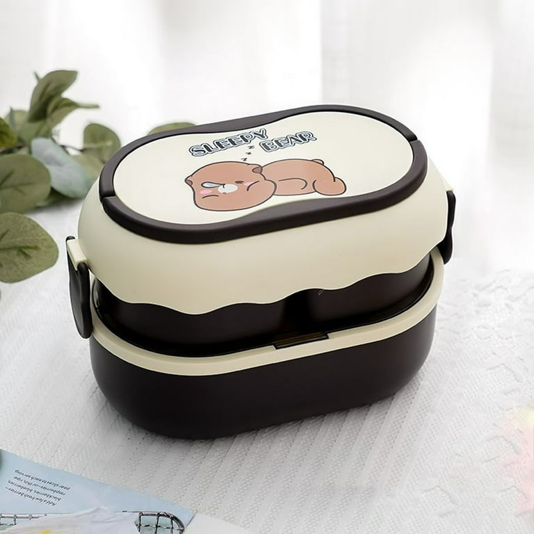 Kawaii Bento Box for Girls, Leakproof Stackable Lunch Container with  Divided Compartments Outdoor Picnic Meal Prep Kawaii Stuff Anime  Accessories 
