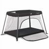 Dream On Me Travel Light Playard With Mesh Zipper Door, Easy Access, Portable, Black