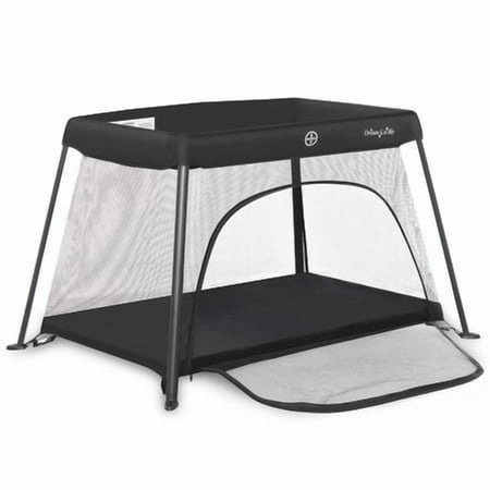Dream On Me Travel Light Playard With Mesh Zipper Door, Easy Access, Portable, Black