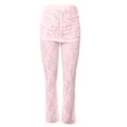 thumbnail image 4 of HNMKIU Womens Casual High Waist Loose Fit Straight Leg with Lace and Cut Out for Party and Daily Trousers for Women Light Pink_001,L, 4 of 4