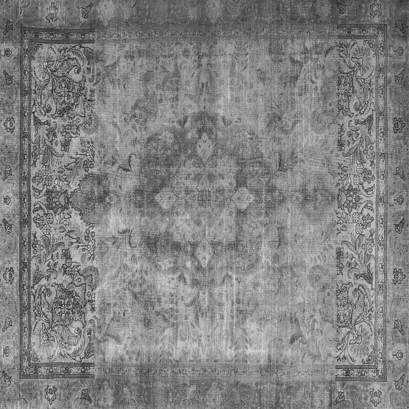 Ahgly Company Indoor Square Persian Gray Traditional Area Rugs, 6' Square