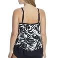 thumbnail image 2 of Maxine of Hollywood Womens Plus Size Shadow Leaves Flutter Tankini Top Style-MW1PL07 Swimsuit, 2 of 2