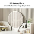 thumbnail image 5 of White Vanity Table Makeup Dressing Desk with Rounded Mirror Vanity Set with 2 Drawers and 4 Shelves (Without Stool and LED), 5 of 11