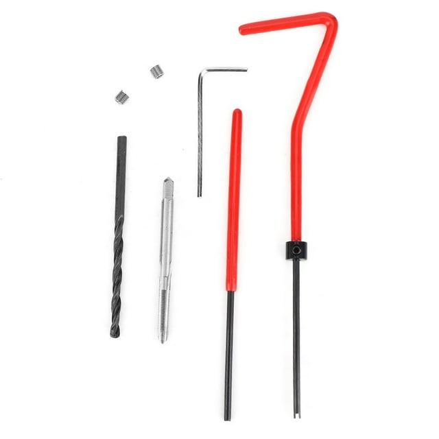Kit de reparación de roscas, kit de reparación de roscas de 30 piezas, herramienta de inserción de grifo, llave, diseño elevado