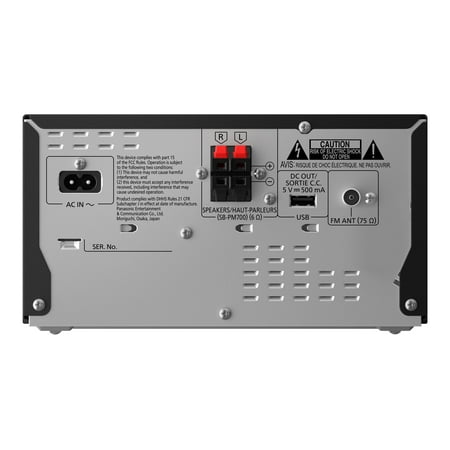 Panasonic - Stereo System with CD, Bluetooth and Radio, 80W - Black