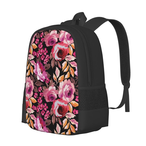 Balery Rose Flowers Mochila para hombre y mujer - Tela Oxford 600D resistente - Gran capacidad, resistente al agua, ideal para la escuela, viajes y senderismo