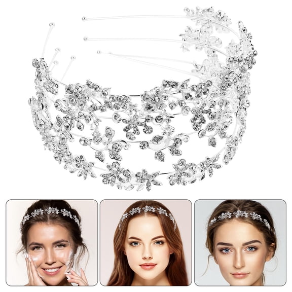 WHAMVOX  4 Pcs Wedding Headpiece for Bride Bridal Hair Accessories Masquerade Headbands
