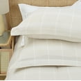 thumbnail image 2 of 3PCS Reversible Check Pattern Comforter Set Cationic Dyeing Bed Set, 2 of 5