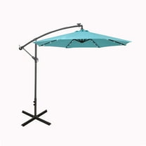 Westin Outdoor 94" Turquoise Solid Print Octagon Offset and Cantilever Patio Umbrella