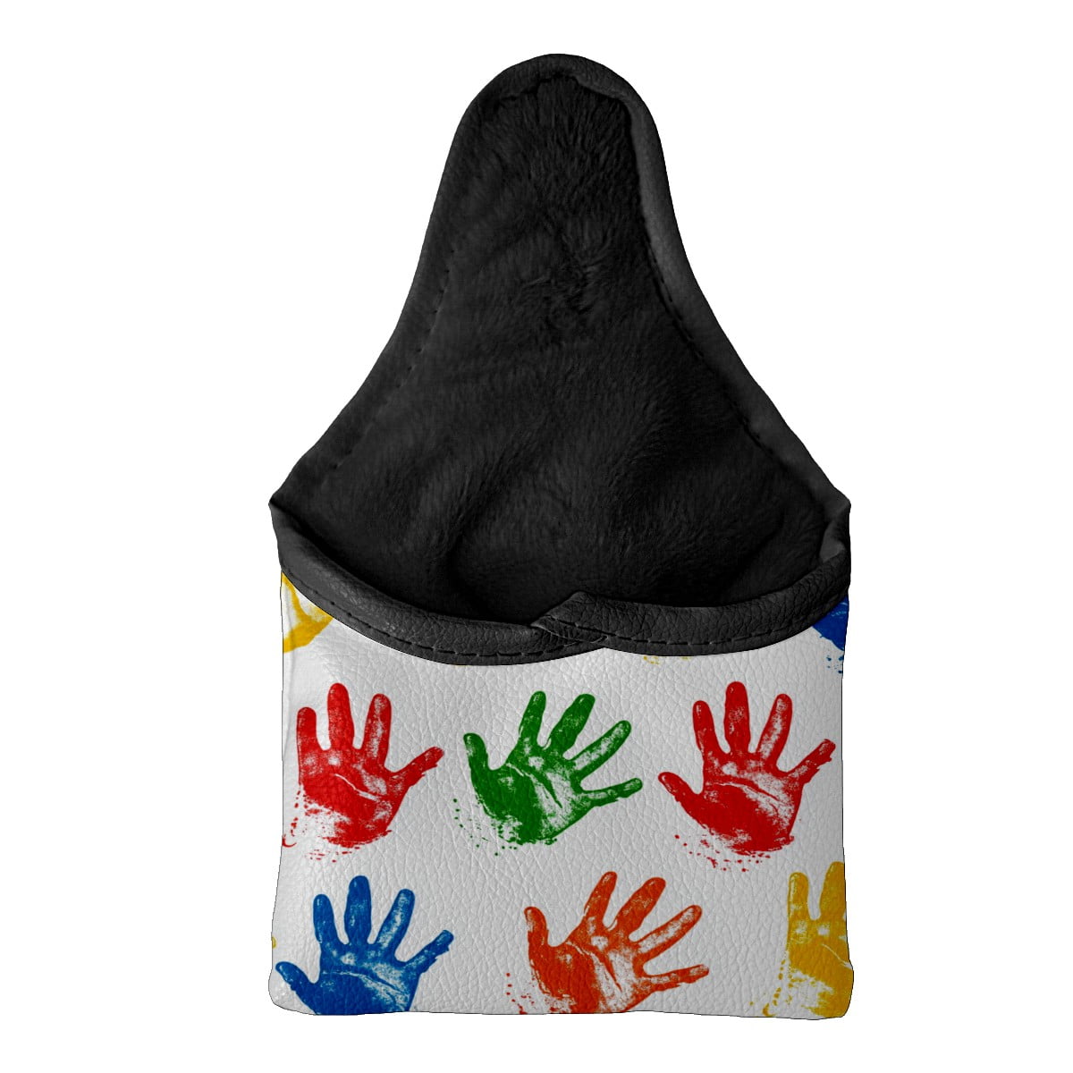 Golf Mallet Putter Cover Premium Leather Waterproof Golf Putter Head Cover with Magnetic Closure Palm Print