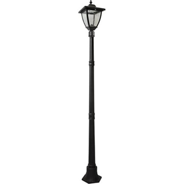 Nature Power 23106 74-Inch Bayport Solar Charged Lamp Post with Super Bright Natural White LEDs, Black