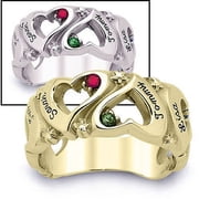 Personalized Family Jewelry Endless Heart Ring available in Sterling Silver, Yellow and White Gold