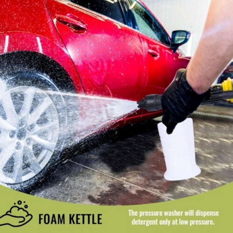 Portable Cordless Pressure Washer Gun, Battery Operated High Pressure Power Car Wash Detailing Cleaner Kit with 6-in-1 Nozzle, Foam Cannon for Auto