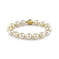 thumbnail image 1 of 14K Gold 11-12mm Champagne Golden South Sea Cultured Pearl Bracelet - AAAA Quality, 1 of 7