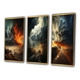 thumbnail image 3 of Designart "Storm Raging SPIRAL III" Nautical & Beach Framed Wall Art Set Of 3 - Grey Storms Frame Gallery Wall Set For Home Decor, 3 of 6