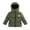 Army Green, variant on Utlike Boys Down Jacket Stylish Thickened Outerwear For Warm Down Coat For Winter Regular Fit Top Size 3 Years-4 Years