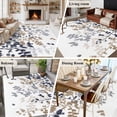 thumbnail image 5 of Large Area Rugs for Living Room Bedroom, Grey Brown Leaves 5'x8' Rug Washable Carpet Runner Indoor Outdoor, Summer Botanical Non Slip Floor Mats Rug for Kitchen, Bathroom, 5 of 8