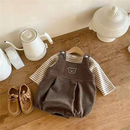 

kpoplk Toddler Outfits For Girls Baby Girls Boys One Piece Romper Sleeveless Cotton Solid Color Bodysuit Summer Outfits(Coffee)