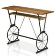 thumbnail image 2 of Lodz 1-Shelf Metal Bar Table, Warm Oak and Black, 2 of 8
