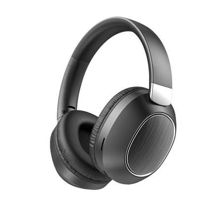 Wireless Premium Noise Canceling Overhead Headphones with Mic for Phone-Call and Alexa Voice Control Black