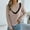 Pink, variant on Uaswgudfs Women's V-Neck Sweater: Contrast Trim & Textured Open-Knit with Delicate Patterns for Smart-Casual