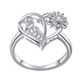 thumbnail image 2 of FENGGHAO Mothers Day Sunflower Heart Ring Love Mom Design Gold Tone Alloy Creative Finger Ring Size 8 Gift for Women, 2 of 6