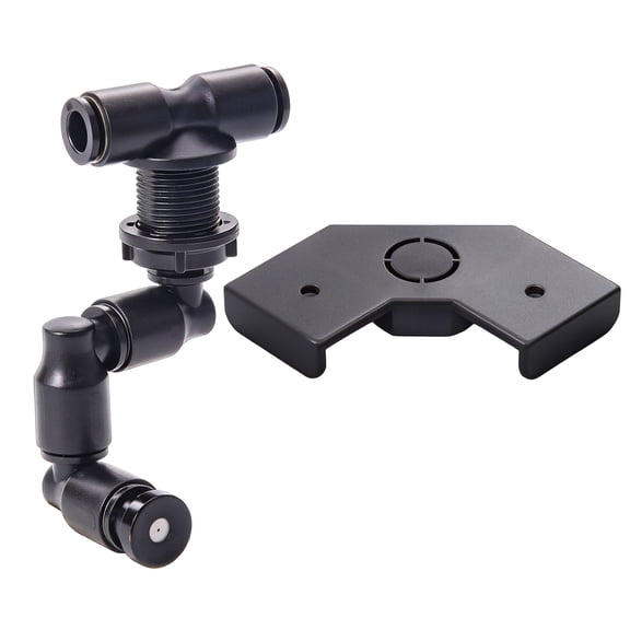 Toxirium Reptile Mister Connector with 1/4 inch Fine Mist Nozzle, Stable Screen Mount for Terrarium, Vivarium and Paludarium