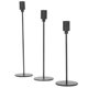 thumbnail image 2 of 3 juegos de candelabros negros, soporte de vela alto cónico de hierro forjado de Metal mate negro, accesorios de boda, 2 of 12