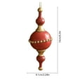 thumbnail image 3 of Bfogop Christmas Tree Ball Decorations Vintage Christmas Finial Drop Ornament Wooden Gourd Shaped Red and Gold Final Hanging Ornament for Xmas Yule Tree Holiday Home Decor 6.3inch, 3 of 6