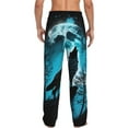 thumbnail image 7 of Salouo Blue Full Moon Wolf Print Pajama Pants for Men, Lounge Pants Elastic Waistband Casual Men's sleepwear Loungewear Sleep Pajama Pant -X-Large, 7 of 7