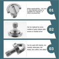 thumbnail image 3 of 5pcs Tripod Screws D Ring Screws Tripod Mounting Screws Quick Release Camera Fixing Screws 1/4 inch, 3 of 4