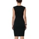 thumbnail image 3 of Vestido de tubo para mujer INSPIRE CHIC con cuello plisado, vestido de trabajo en color negro, 3 of 5