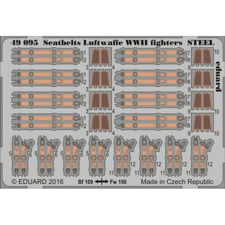Fighter Wwii Aircraft - 1/48 Aircraft- Seatbelts Luftwaffe Steel Fighter WWII (Painted)