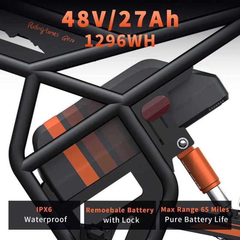 37MPH Riding'times GT54 Electric Dirt Bike for Teens Adults,48V27AH Electric Motorcycle with 14"/12" Fat Tire Ebike,2000W Dual Hydraulic Brakes Mountain Off-Road Ebike UL2849