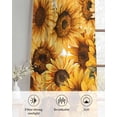 thumbnail image 6 of Yellow Sunflowers Sheer Curtains 84 Inch Length 2 Panels Set for Living Room/Bedroom, Watercolor Floral Flowers Vintage Kitchen Curtains Grommet Semi-Sheer Curtains Drapes Window Treatments 52"x84"x2, 6 of 7