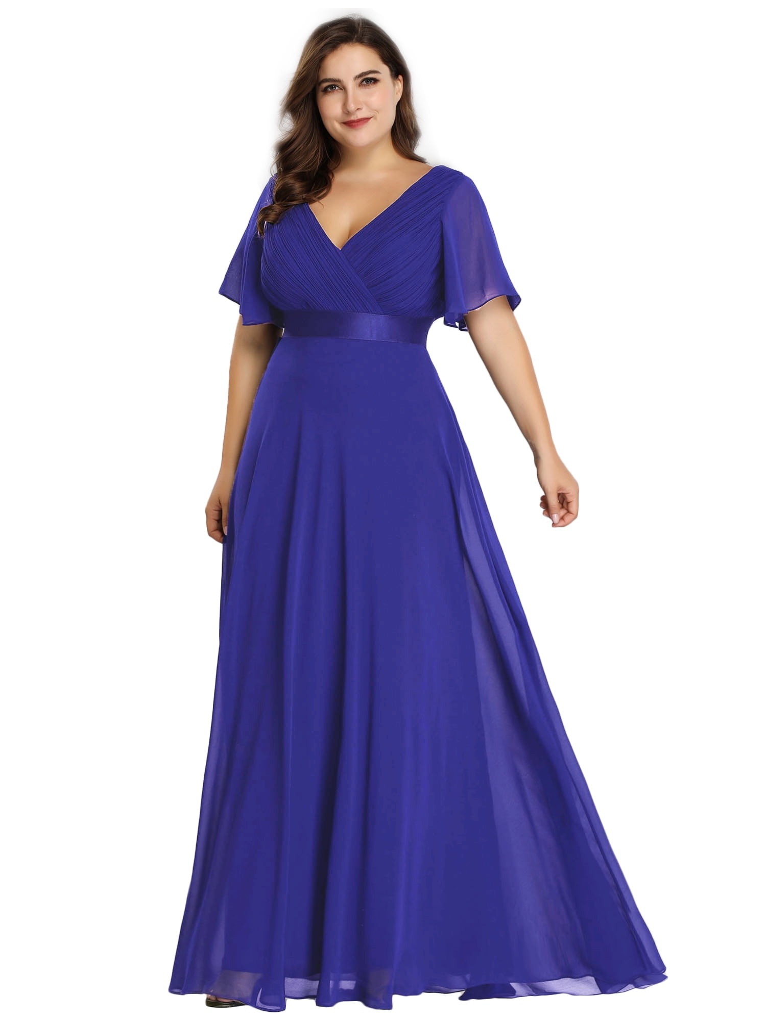 blue plus size bridesmaid dresses