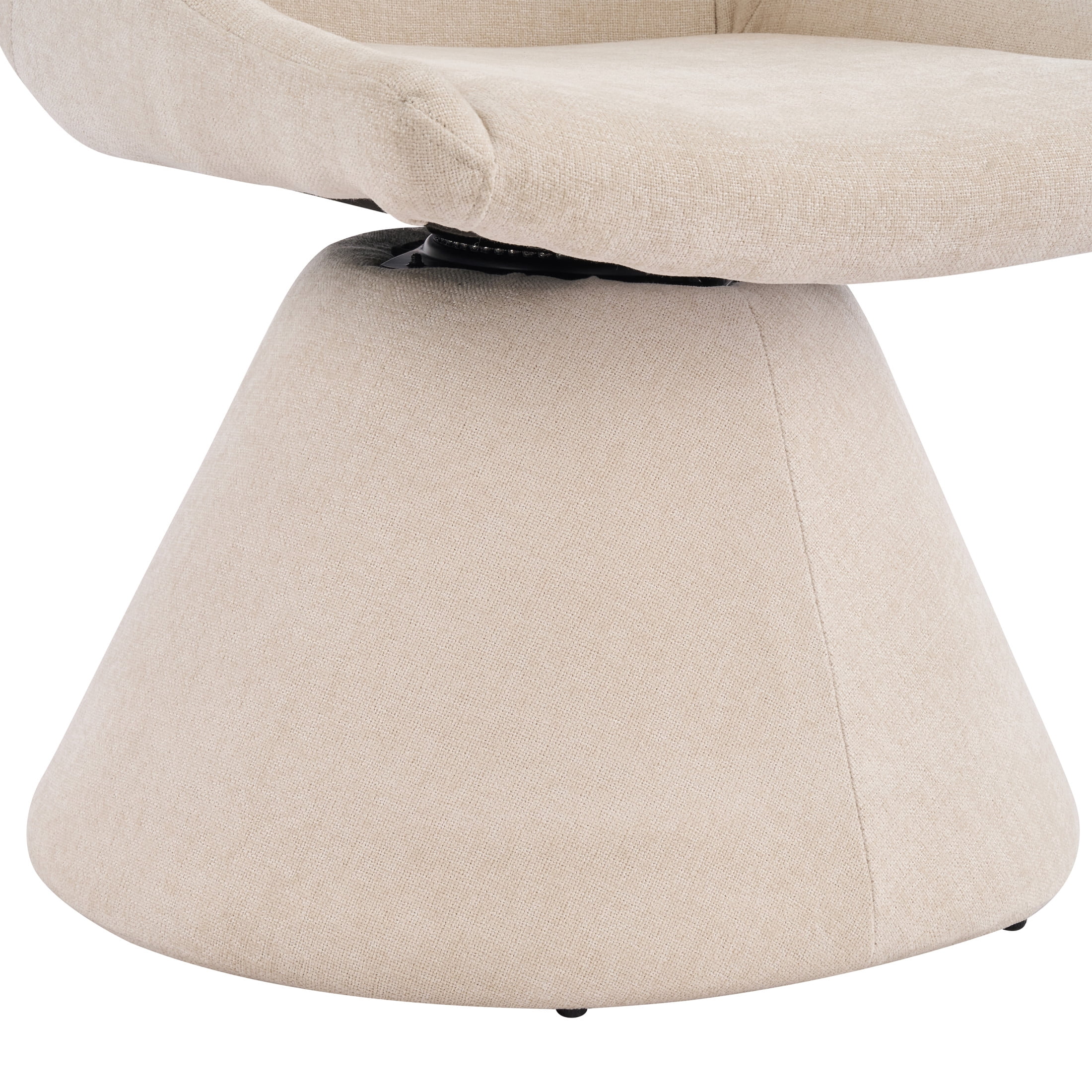 Christopher Knight Home 9-Piece Modern Dining Set, Table with Upholstered 180° Swivel Chairs, Light Ash+Beige
