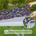thumbnail image 6 of Pioneer Flower Floral Print Pattern Square Fitted Tablecloth with Elastic Edge,Square Table Cover,Washable Elastic Table Cover for Home Kitchen Party Decor 36"x36", 6 of 6