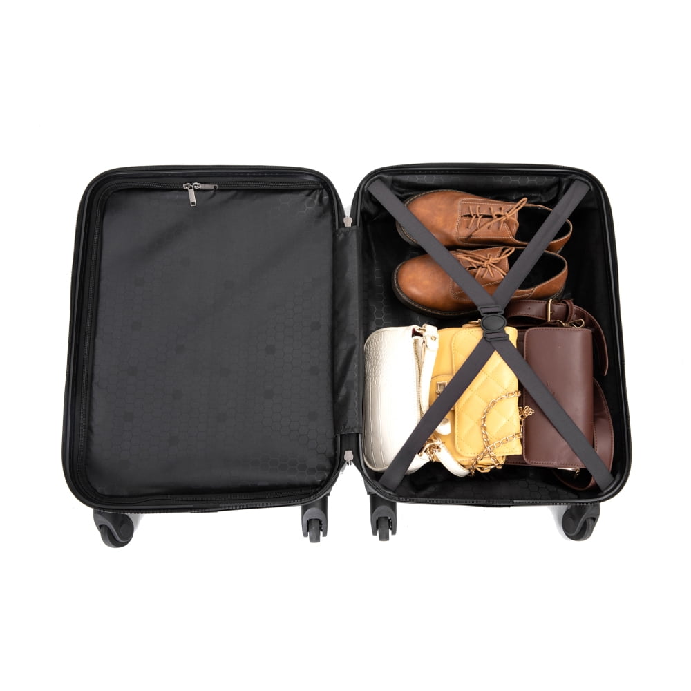20-Inch ABS Hardside Carry On Luggage with Spinner Wheels, Lightweight Hard Shell Suitcase