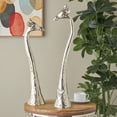 thumbnail image 2 of 28", 27"H Silver Aluminum Metal Tall Giraffe Sculpture with Spotted Texturing, by DecMode (2 Count), 2 of 9