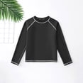 thumbnail image 4 of hengsof Boys' Long Sleeve Round Neck Sun Protection Clothing Summer Quick Dry Anti Uv Shirt Children's Fashion Solid Color Casual Tops, 4 of 7