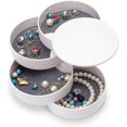 thumbnail image 1 of Jewelry Organizer Box Earring Holder Jewelry Storage 4-layer Rotatable Jewelry Box, 1 of 5