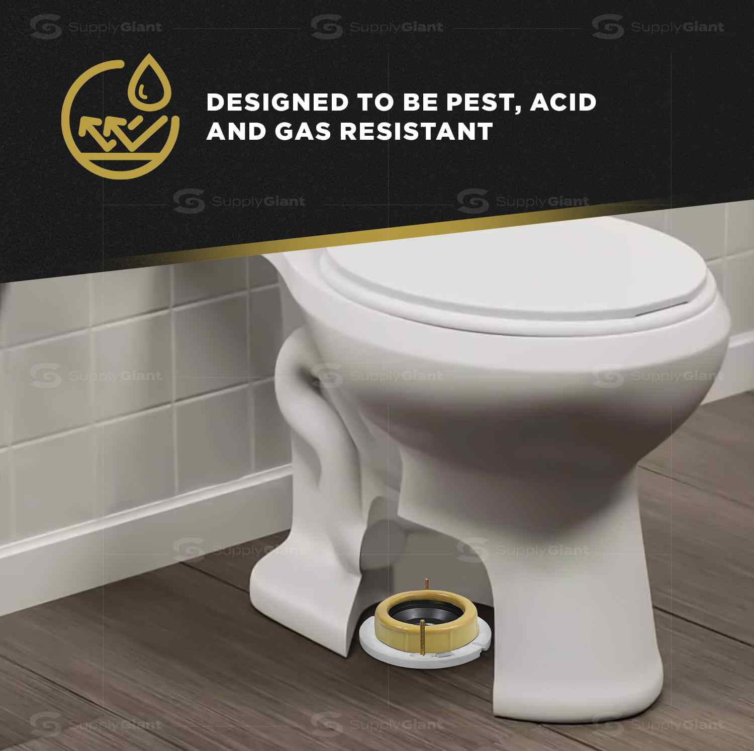 Extra Thick Toilet Wax Ring Gasket with Flange for Toilet Bowl Waste Lines, Universal Fit for 3 or 4 Inch Lines- Gas, Odor, and Watertight Seal